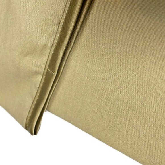 2 Luxury Tan Valances Curtains Solid Khaki Light - Picture 5 of 6